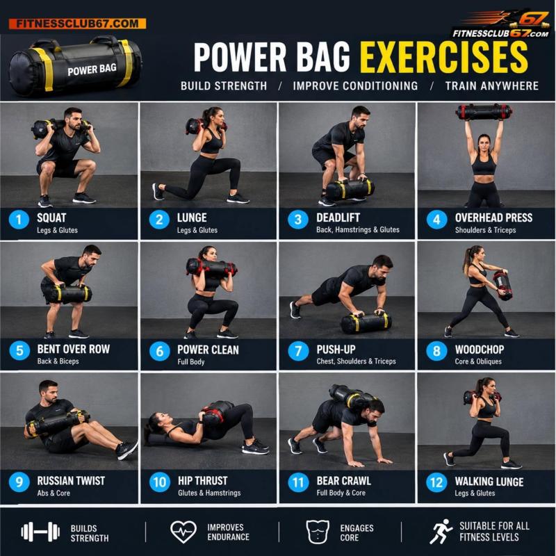 Power BAG , RDX Sandbag for Fitness Weights Training